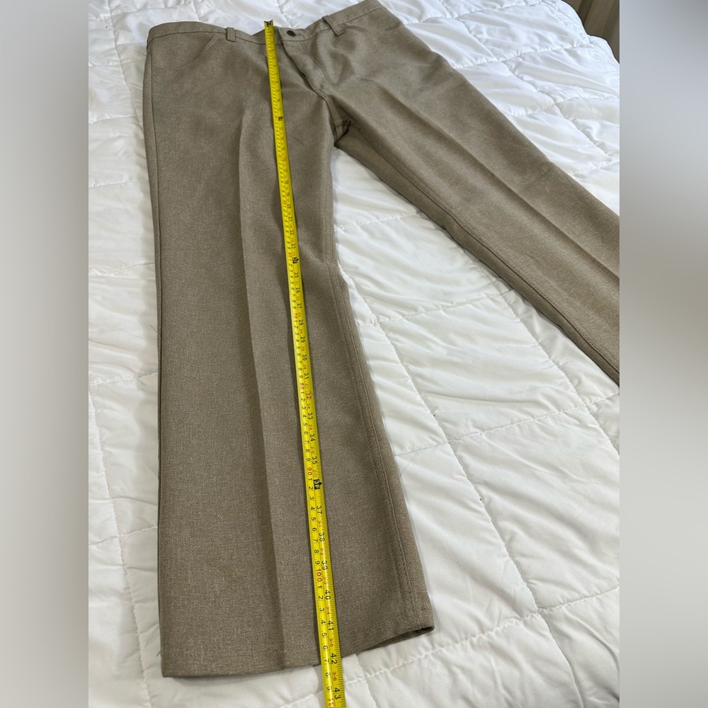Wrangler Men’s Brown Pants No Iron Needed Size 40x30 - Picture 6 of 9